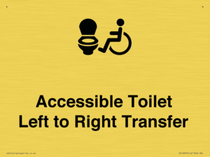 Accessible Toilet with Left to Right Transfer